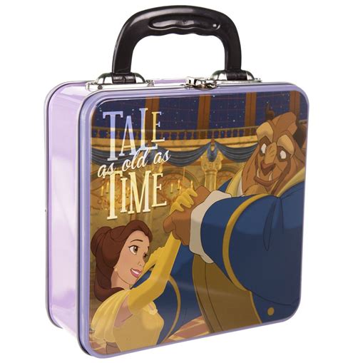 beauty and the beast metal lunch box|Disney vintage loungefly Beauty & The Beast Metal Lunch Box.